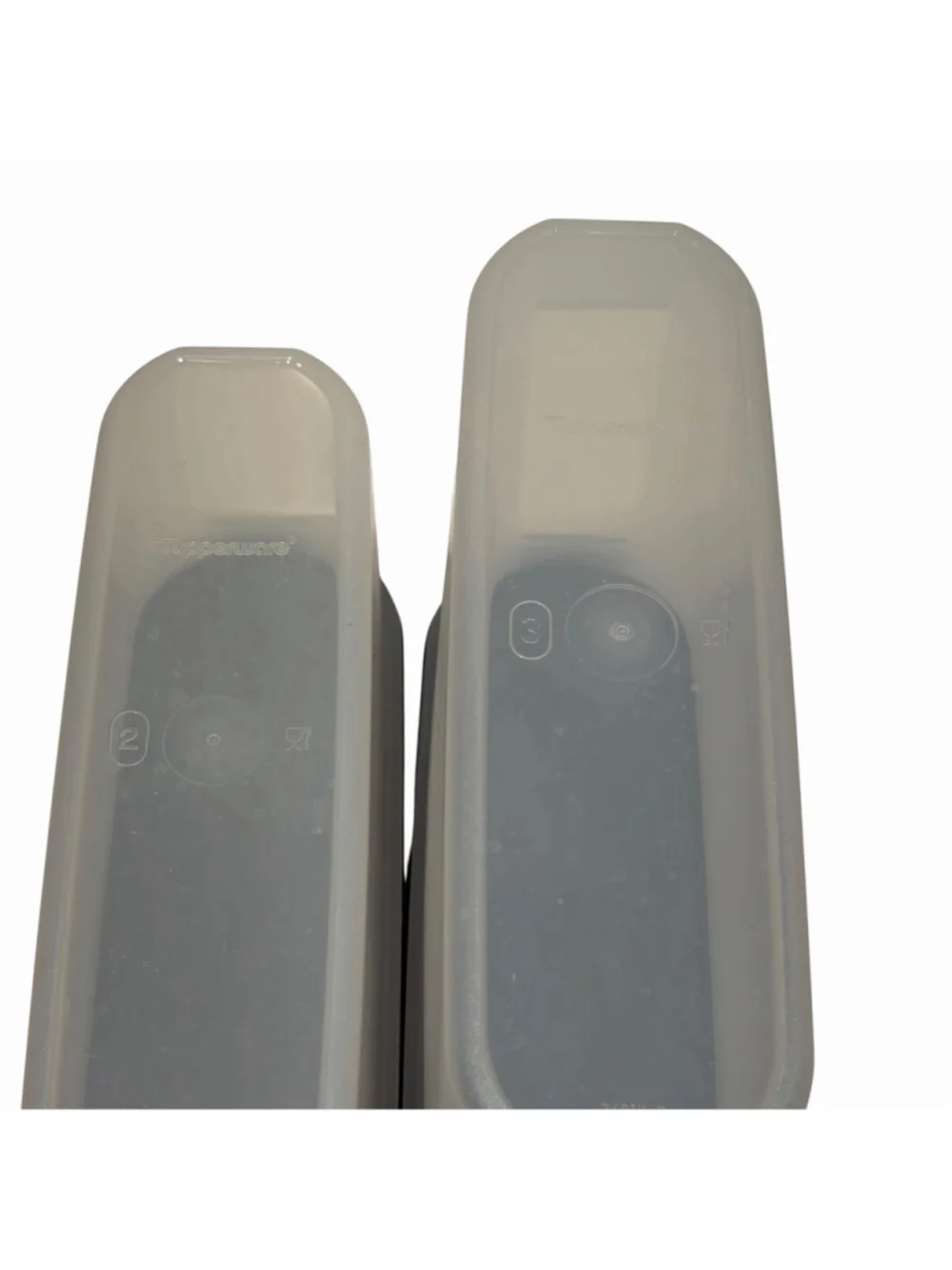 Tupperware Modular Mates Oval‎ #2 #3 Pantry Storage Canister Set 2 Blue Seals